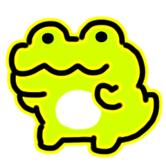 Moving crocodile Sticker(neon light)