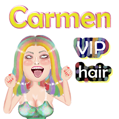 Carmen - VIP hair -Big sticker