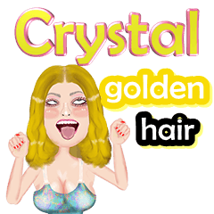 Crystal - golden hair - Big sticker