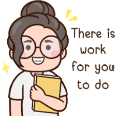 Nerd, a girl on working day (Eng Ver.)