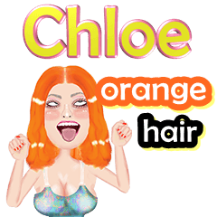 Chloe - orange hair - Big sticker