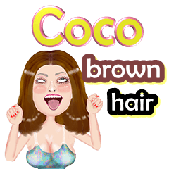 Coco - brown hair - Big sticker