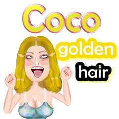 Coco - golden hair - Big sticker