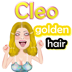 Cleo - golden hair - Big sticker