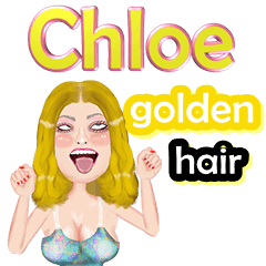 Chloe - golden hair - Big sticker