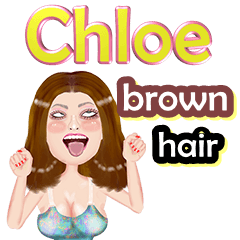 Chloe - brown hair - Big sticker