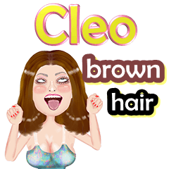 Cleo - brown hair - Big sticker