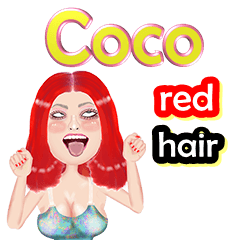 Coco - red hair - Big sticker