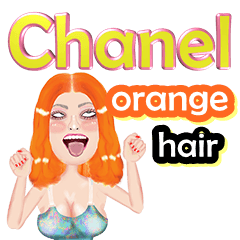 Chanel - orange hair - Big sticker