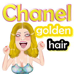 Chanel - golden hair - Big sticker