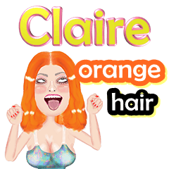 Claire - orange hair - Big sticker