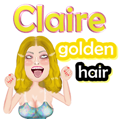 Claire - golden hair - Big sticker