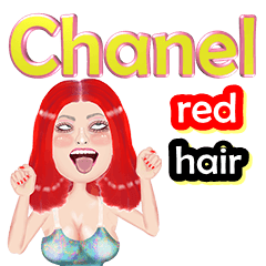 Chanel - red hair - Big sticker