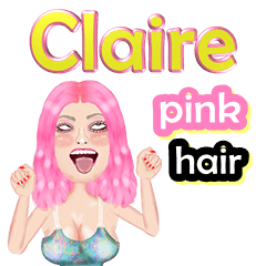 Claire - pink hair - Big sticker