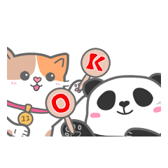 Calico cat 11and panda DaDa - Daily life