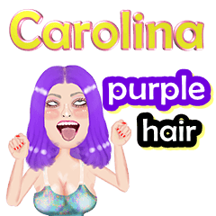 Carolina - purple hair - Big sticker