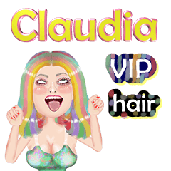 Claudia - VIP hair - Big sticker