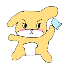 Toast rabbit 01 - LINE スタンプ | LINE STORE