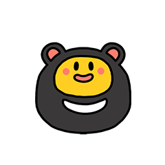 The funny face bear [ black ]
