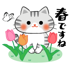 Japanese style 6 cats/spring version
