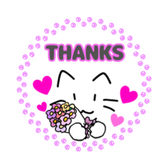 Happy cat Miccha Sticker 001