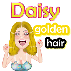 Daisy - golden hair - Big sticker