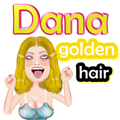 Dana -golden hair - Big sticker