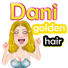 Dani - golden hair - Big sticker