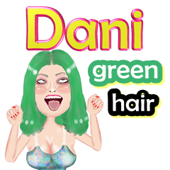 Dani - green hair - Big sticker