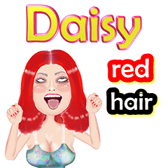 Daisy - red hair - Big sticker