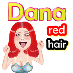 Dana - red hair - Big sticker