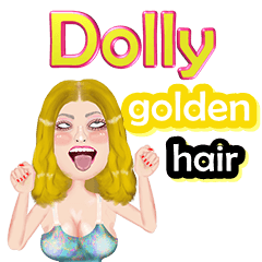 Dolly - golden hair - Big sticker