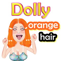 Dolly - orange hair - Big sticker