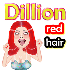 Dillion - red hair - Big sticker