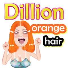 Dillion - orange hair - Big sticker