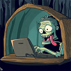 Dark zombie stickers