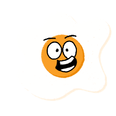 cooked fried eggs