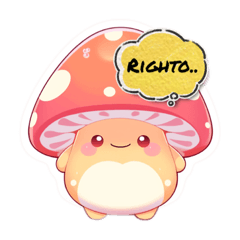 LillyLani Mushroom 2 stickers