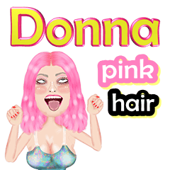 Donna - pink hair - Big sticker