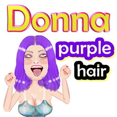 Donna - purple hair - Big sticker