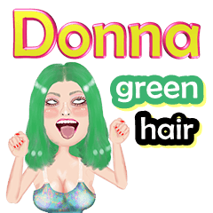 Donna - green hair - Big sticker