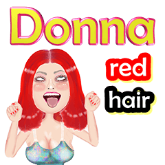 Donna - red hair - Big sticker