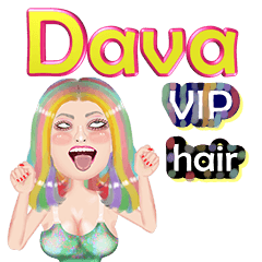 Dava - VIP hair - Big sticker