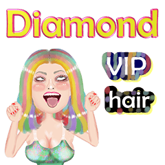 Diamond - VIP hair - Big sticker