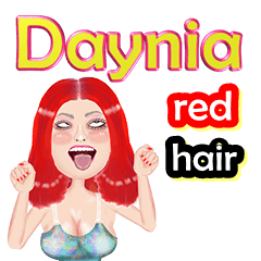 Daynia - red hair - Big sticker