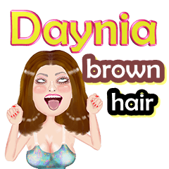 Daynia - brown hair - Big sticker