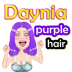 Daynia - purple hair - Big sticker