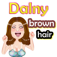 Dalny - brown  hair - Big sticker