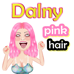 Dalny - pink  hair - Big sticker