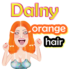 Dalny - orange  hair - Big sticker